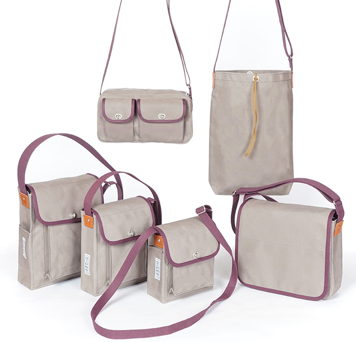 一澤信三郎帆布 松菱紋様 限定品 紫×こがね 未使用品 新色】松菱文様