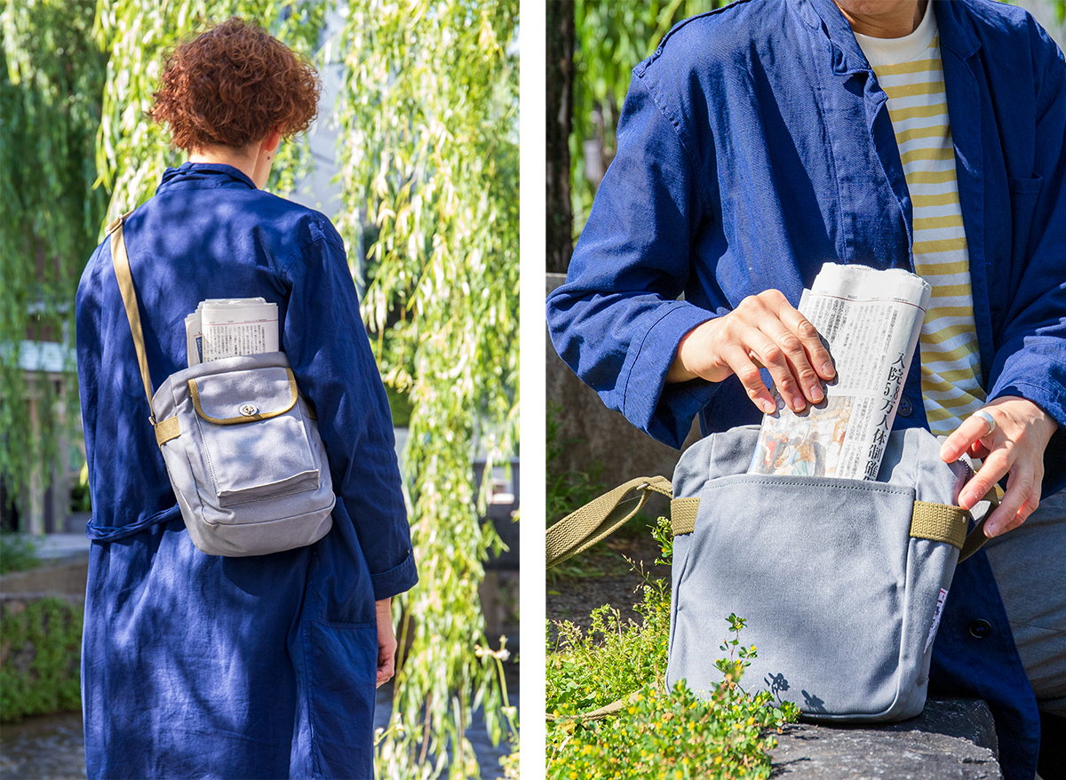 良品! 定価30800円！信三郎帆布 3way ショルダーバッグ リュック青ねず 良品! 定価30800円！信三郎帆布 3way ショルダーバッグ リュック