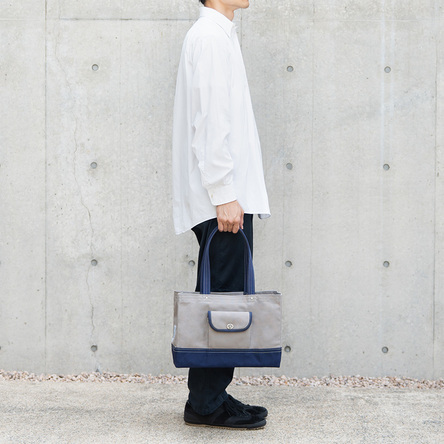 Gray × Navy / model: 180 cm